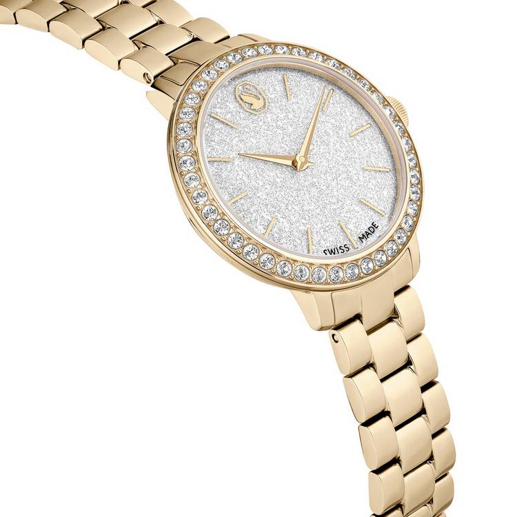 Swarovski Matrix gold watch with crystal bezel - British product