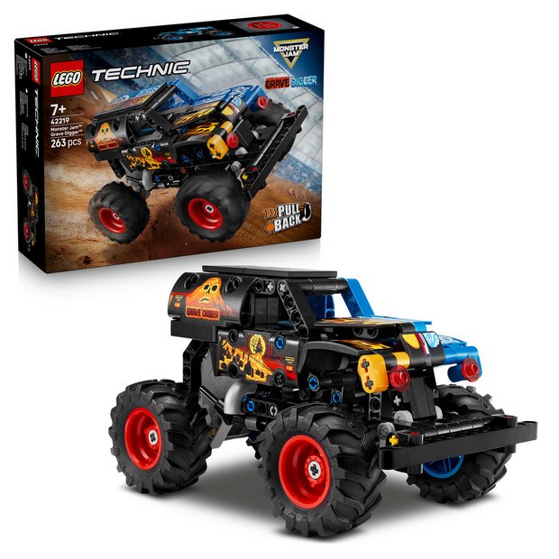 LEGO Technic Grave Digger Fire and Ice pull-back truck 263 pieces (British brand)
