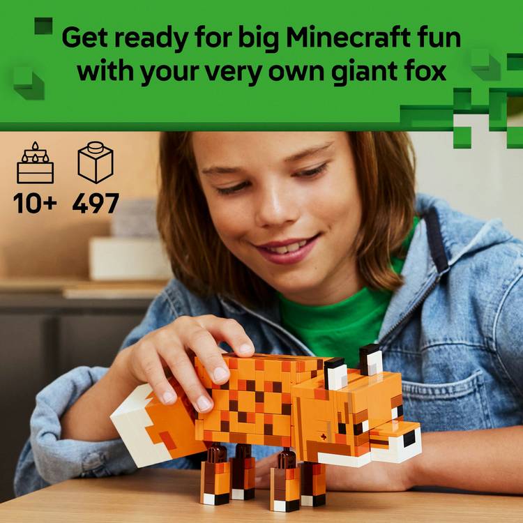LEGO Minecraft Fox building toy 497 pieces, UK version