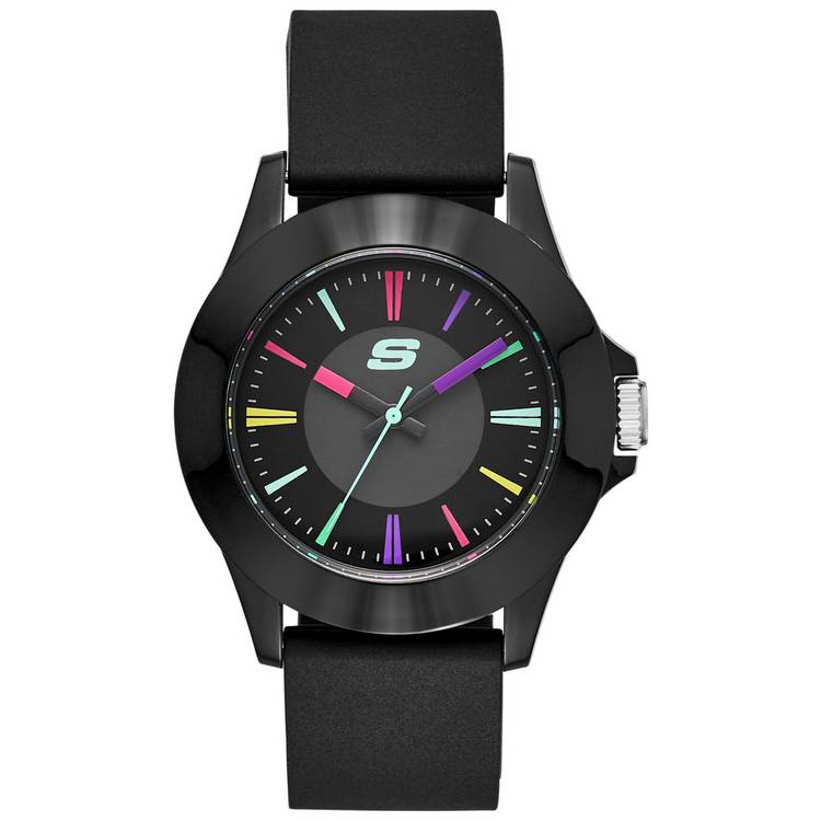 Skechers Rosencrans black silicone strap analogue watch 40mm - British product