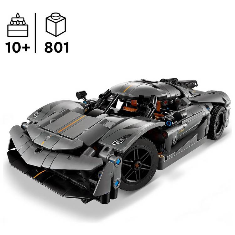 LEGO Technic Koenigsegg Jesko Absolut Grey hypercar building set (British brand)