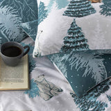 furn Articus blue and white bedding set single, UK version