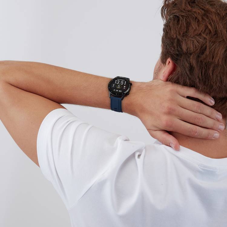 Sekonda Active Go smartwatch with blue silicone strap, imported from the UK
