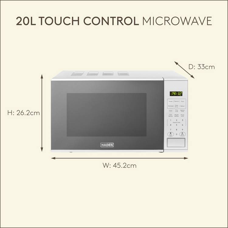 Haden 20L standard microwave 800W, imported from the UK