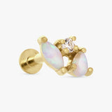Argos Revere Gold Plated Sterling Silver Opal Flatback Stud Earring- Buy online at McGrocer