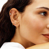 Revere gold plated opal flatback earring - British product