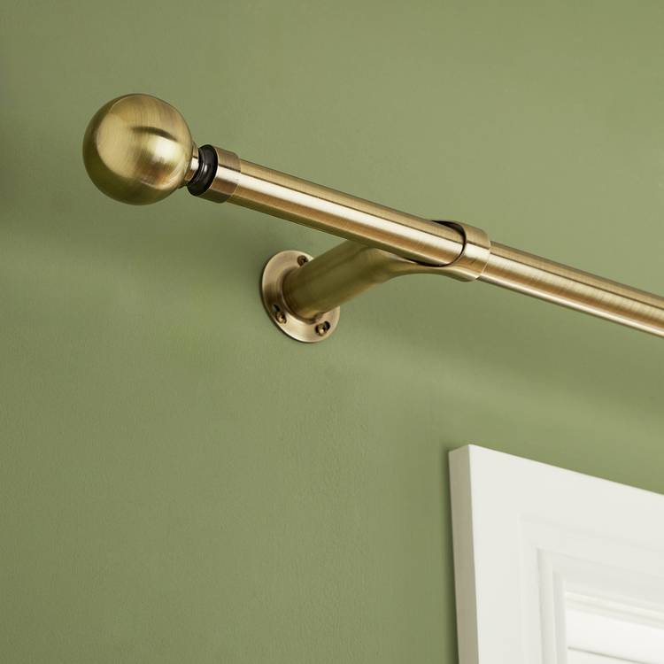 Argos Home antique brass extendable curtain pole 110-300cm, UK version