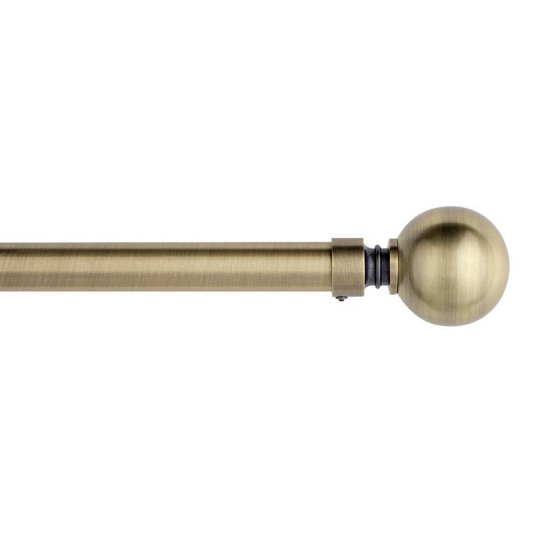 Argos Home antique brass extendable curtain pole 110-300cm, UK version