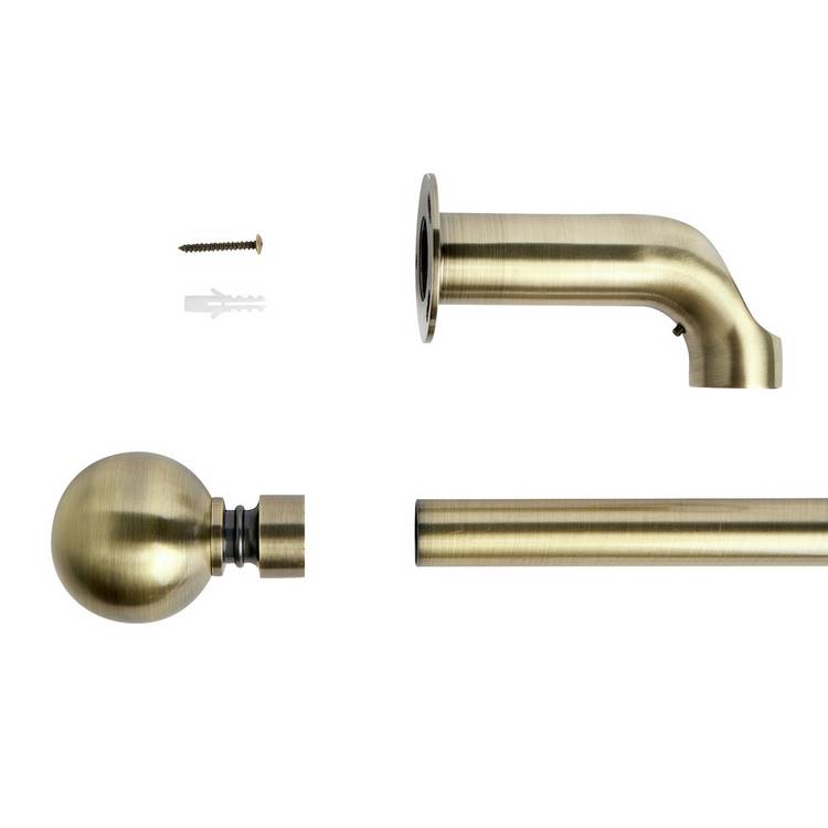 Argos Home antique brass extendable curtain pole 110-300cm, UK version