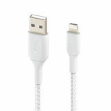 Belkin braided Lightning to USB-A cable 1m white - British product
