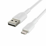 Belkin braided Lightning to USB-A cable 1m white - British product