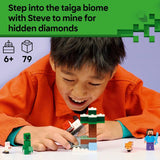 LEGO Minecraft Steve's Taiga Adventure building toy 79 pieces (British brand)