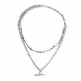 Uncommon Souls double row beaded and chain necklace 50cm, imported from the UK
