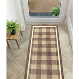 Howler & Scratch brown tartan runner 50x150cm, imported from the UK