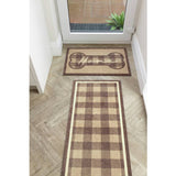 Howler & Scratch brown tartan runner 50x150cm, imported from the UK