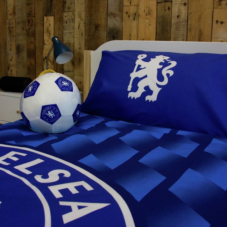Chelsea FC football shaped cushion white 25cm - British product