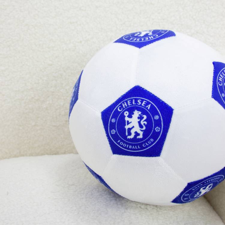 Chelsea FC football shaped cushion white 25cm - British product