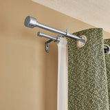 Argos Home extendable stainless steel double curtain pole 120-210cm - British product