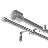 Argos Home extendable stainless steel double curtain pole 120-210cm - British product