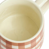 Argos Home stoneware mug gingham pattern grandma 280ml (British brand)