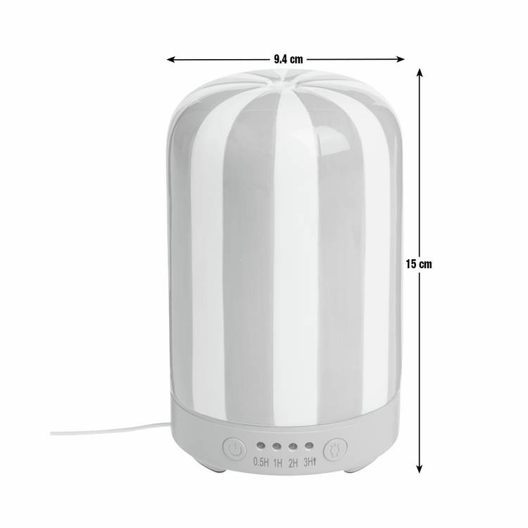 Habitat mustard striped ceramic electric diffuser 100ml, UK version