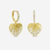 Inicio gold plated heart charm earrings (British brand)
