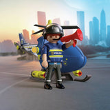 Playmobil police helicopter playset (British brand)