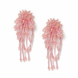 Freedom pink beaded cluster drop earrings - British product