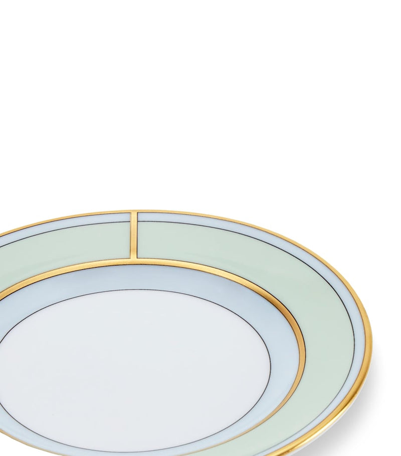Ginori 1735 Colonna Diva Verde porcelain coffee saucer 12.5cm, UK version
