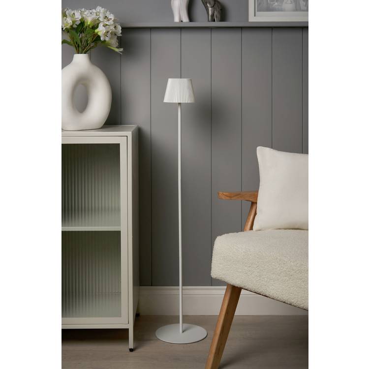 BHS rechargeable LED floor lamp white, imported from the UK