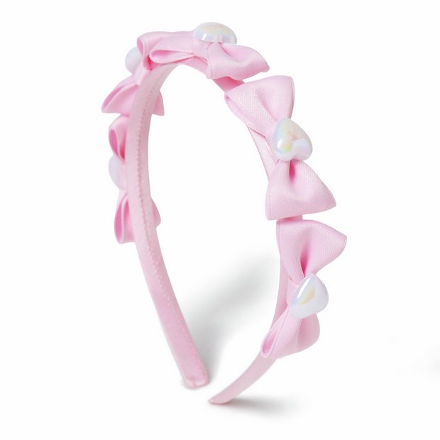 Flitzy pink bow headband - British product