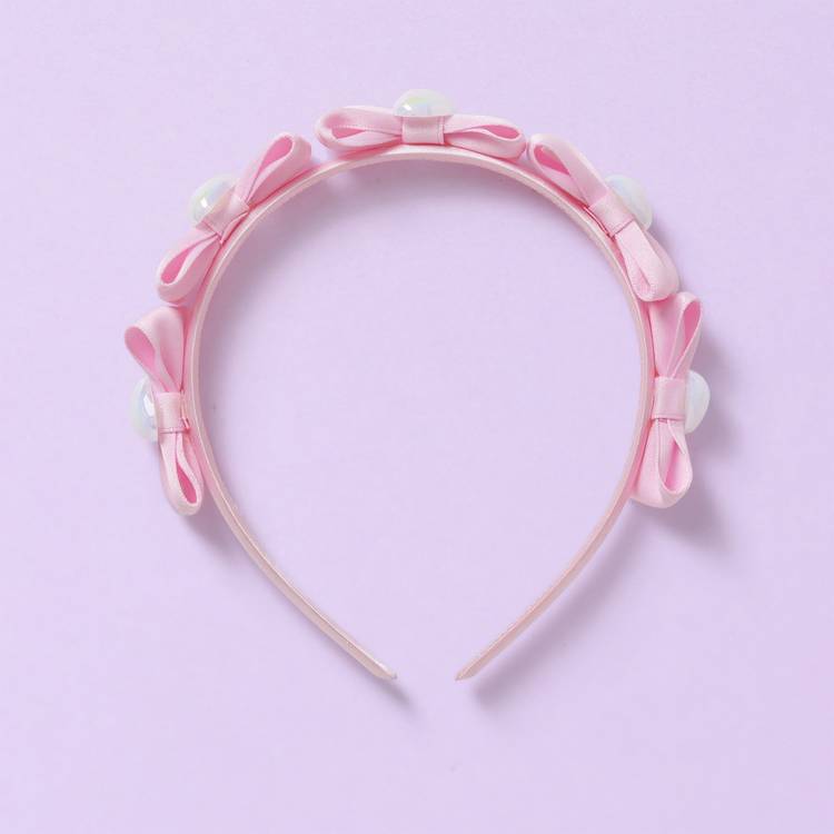 Flitzy pink bow headband - British product