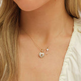 Inicio gold plated padlock heart pendant and earrings set (British brand)