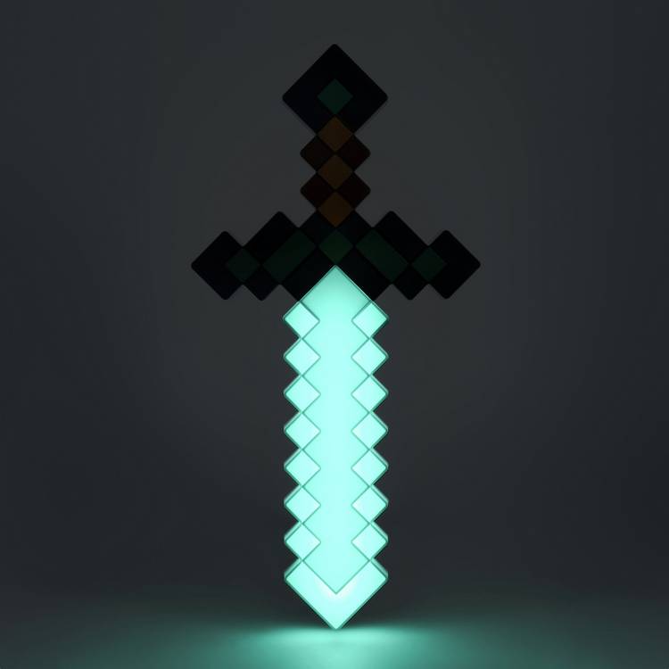 Minecraft Diamond Sword LED Novelty Light 40cm, imported from the UK