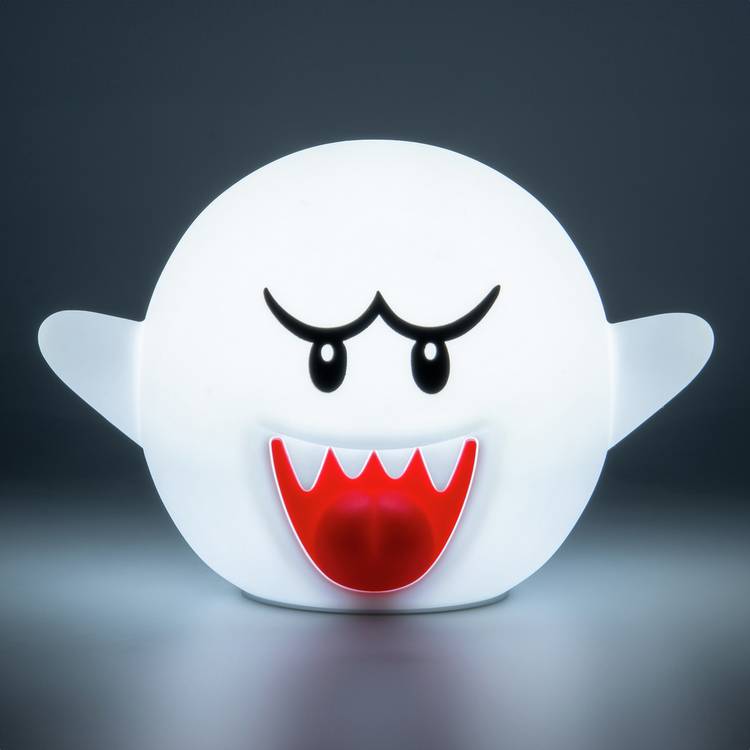 Super Mario Boo SquishyGlo silicone desk lamp white, UK version