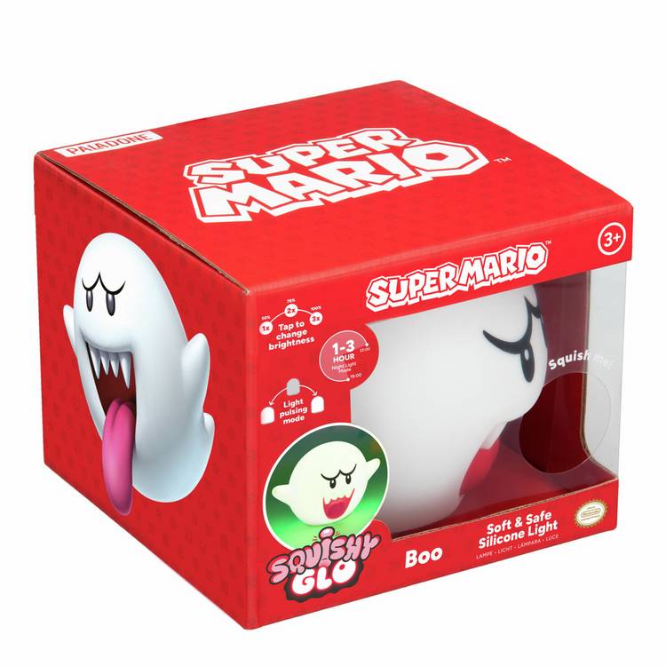 Super Mario Boo SquishyGlo silicone desk lamp white, UK version