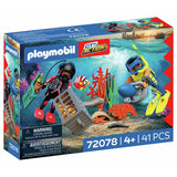 Playmobil Action Heros Police Diver & Treasure Playset - British product