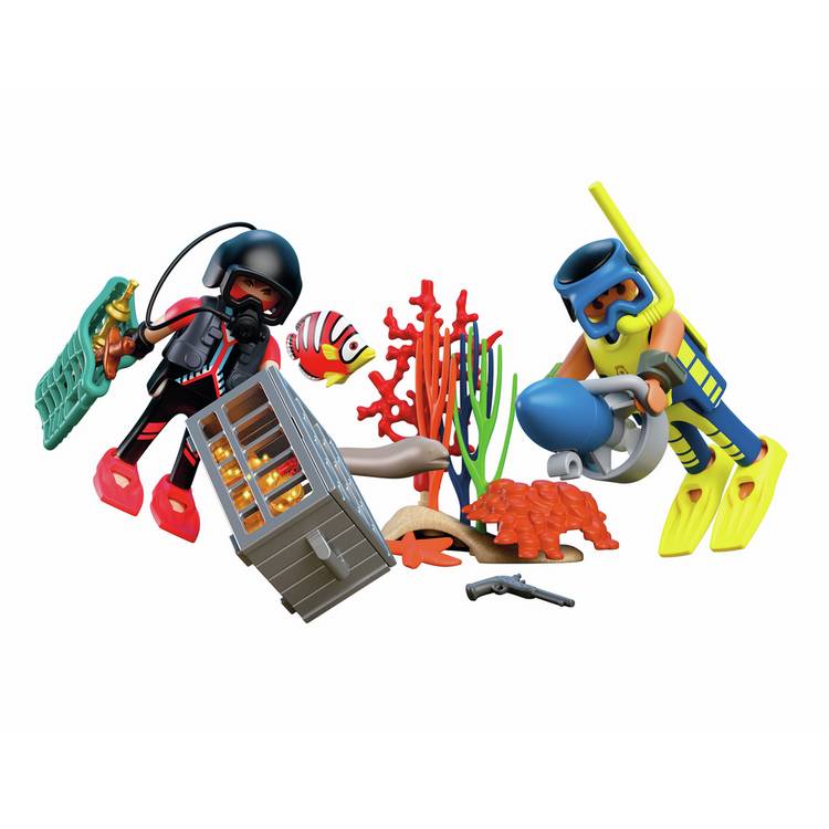 Playmobil Action Heros Police Diver & Treasure Playset - British product