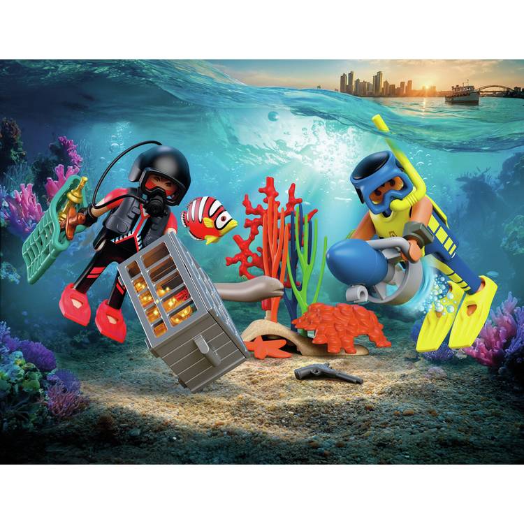 Playmobil Action Heros Police Diver & Treasure Playset - British product