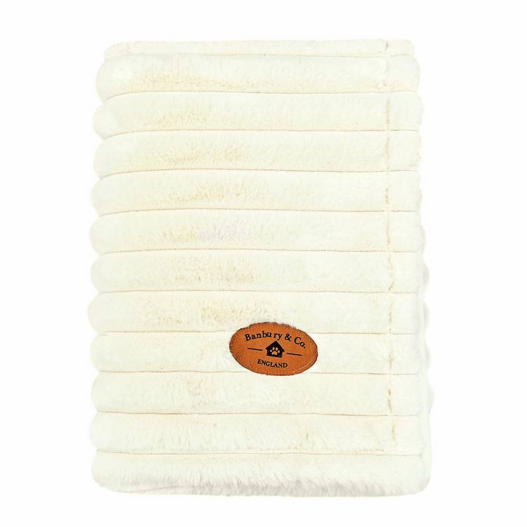 Banbury & Co dog blanket almond plush cord medium - British product