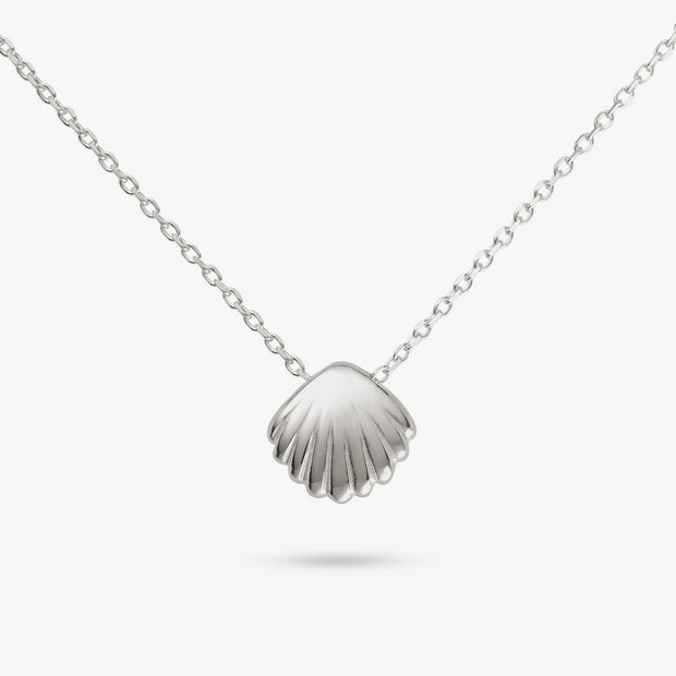 Revere sterling silver scallop shell pendant necklace 46cm - British product