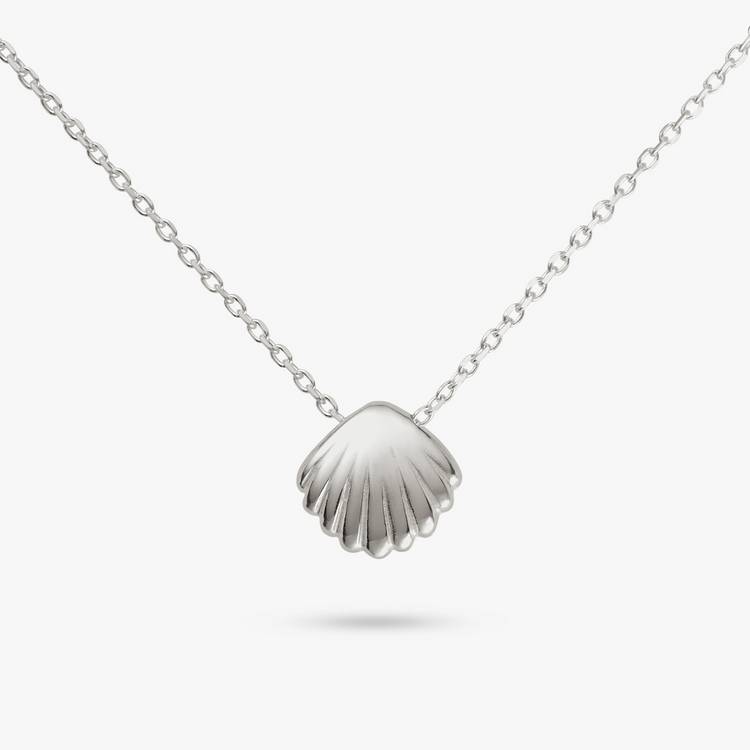 Revere sterling silver scallop shell pendant necklace 46cm - British product