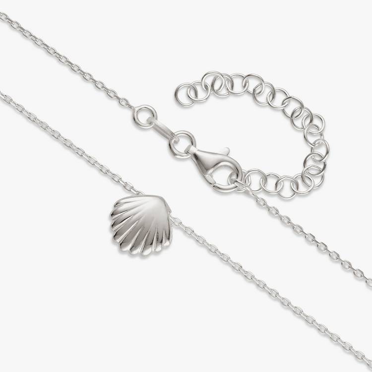 Revere sterling silver scallop shell pendant necklace 46cm - British product