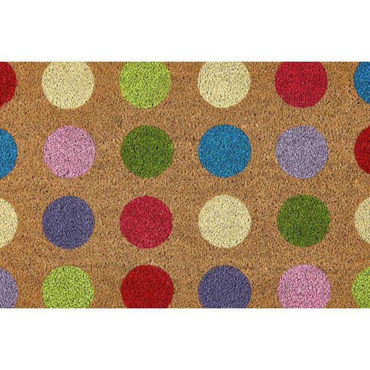 My Mat printed coir spots doormat 45x75cm - British product