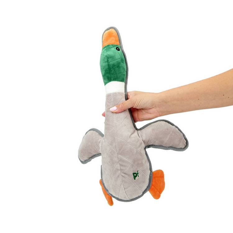 Petface Tough Duck dog plush toy, UK version