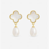 Argos Jon Richard Gold Plated Mother Of Pearl Drop Earrings- Buy online at McGrocer