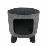 Rosewood charcoal felt cat stool H38cm (British brand)