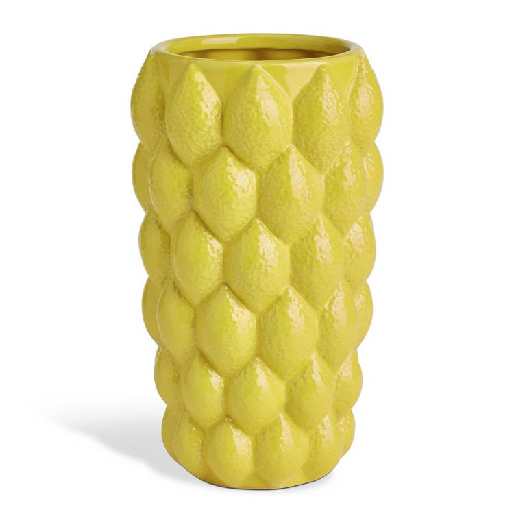 Argos Home ceramic yellow lemon vase 15cm (British brand)