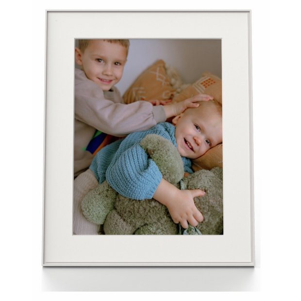 AURA digital photo frame clay white 15 inch, imported from the UK