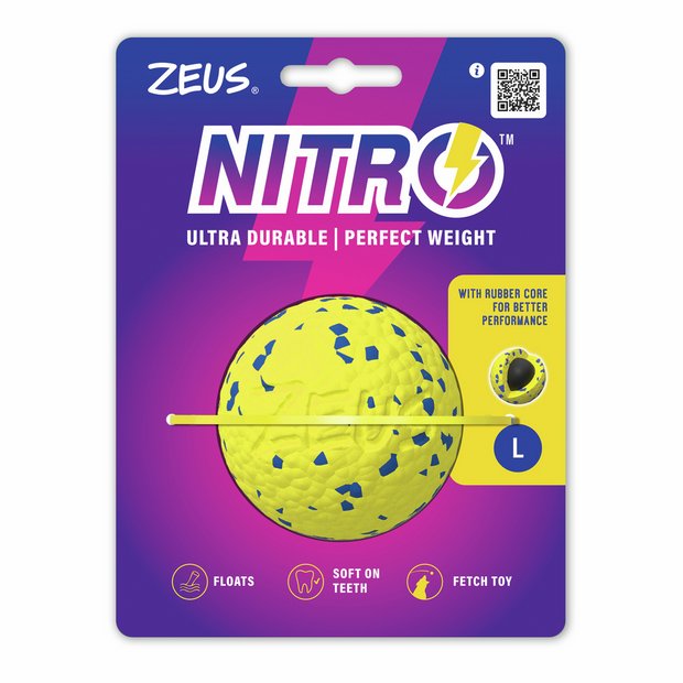 Zeus NITRO weighted dog ball large 7.6cm - British product